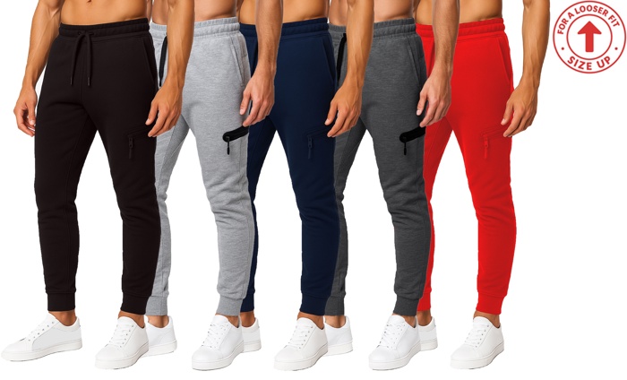 Men’s Tech Fleece Jogger Sweatpants (3 Pack) - Ideal for Training or Casual Wear